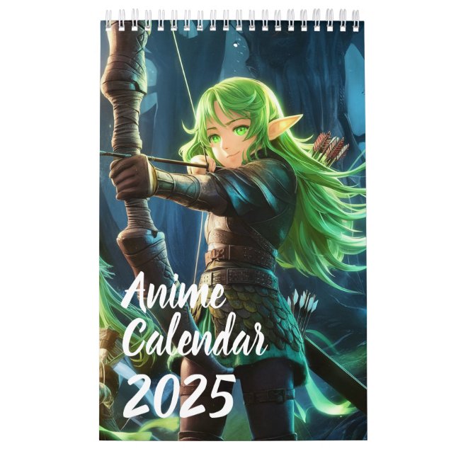 Anime Girl 12-månaderskalender Kalender (Omslag)