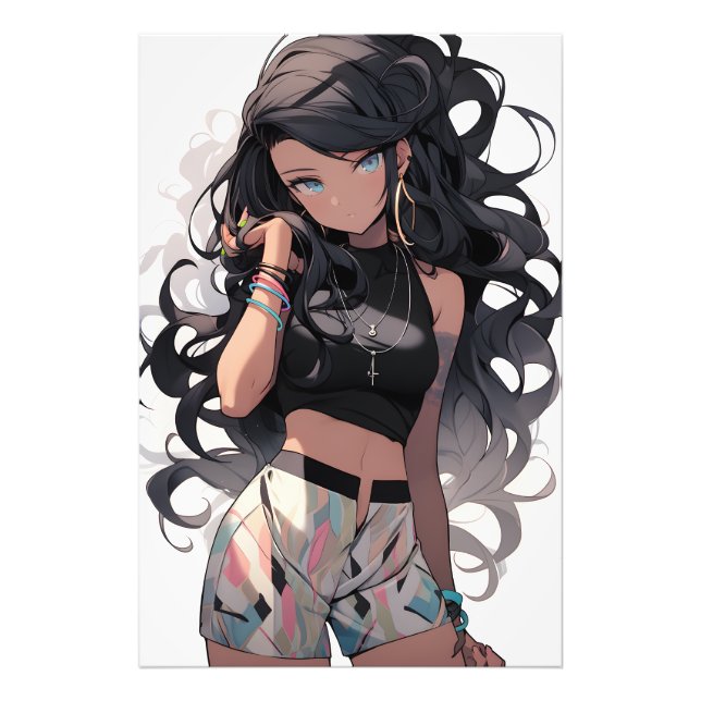 Anime girl #3 fototryck (Framsidan)