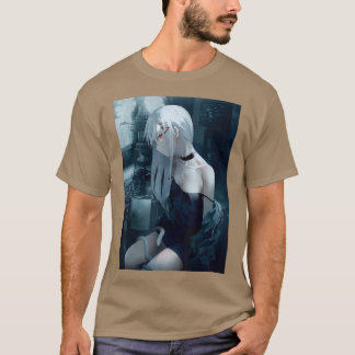 Anime Girl Aesthetic Waifu Japansk Otaku  T Shirt