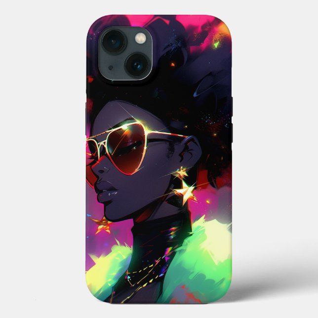 Anime Girl African American Art (Baksida)