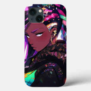 Anime Girl African American Art