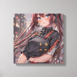 Anime Girl AI Generative Canvastryck