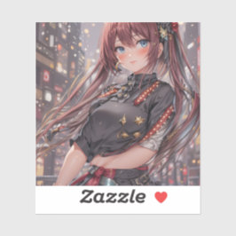 Anime Girl AI Generative Klistermärken