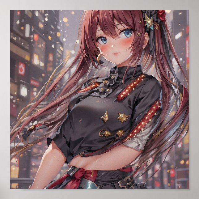 Anime Girl AI Generative Poster (Framsidan)