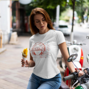 Anime Girl Ansikte Sketch T Shirt