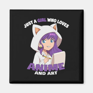 Anime Girl är bara en flicka som Kärlekar djur och Magnet