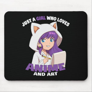 Anime Girl är bara en flicka som Kärlekar djur och Musmatta
