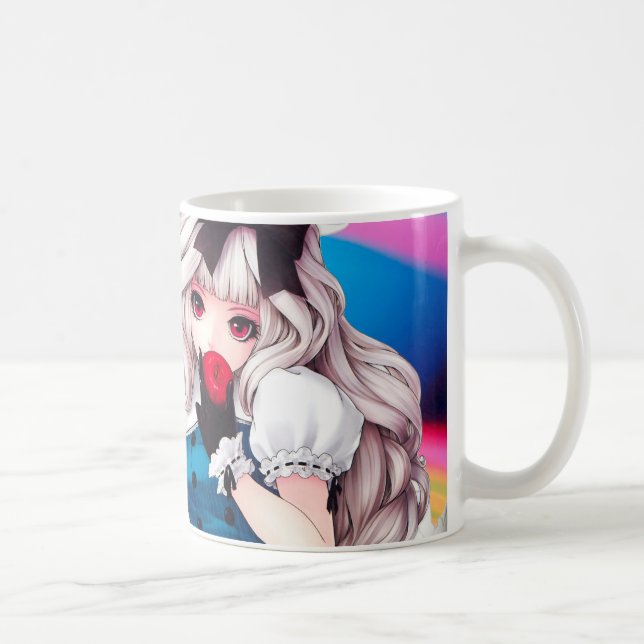 Anime Girl Art Kaffemugg (Höger)