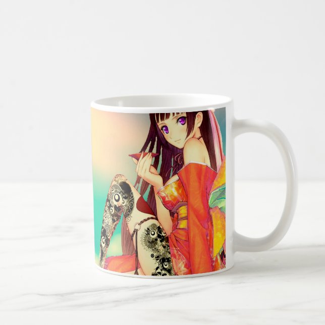 Anime girl art kaffemugg (Höger)