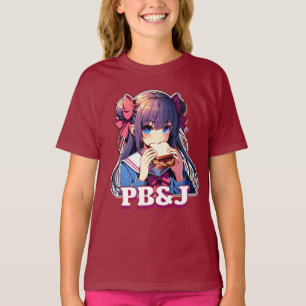Anime Girl äter en PB&J Sandwich T Shirt