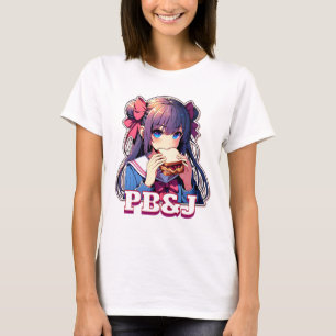 Anime Girl äter en PB&J Sandwich T Shirt