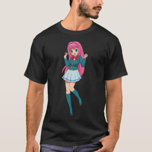 Anime Girl Cute Waifu Japanska Tecknade figurer T Shirt
