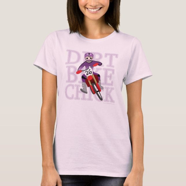 Anime Girl Dirt Bike Chick T Shirt (Framsida)