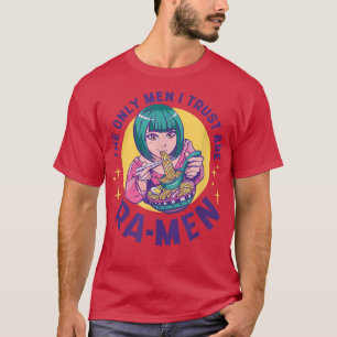 Anime Girl Eating Ramen Manar Funny Food T Shirt