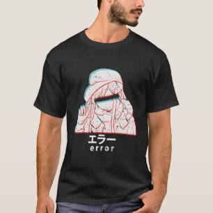 Anime Girl Error Glitch Aesthetic Japanska Manga O T Shirt