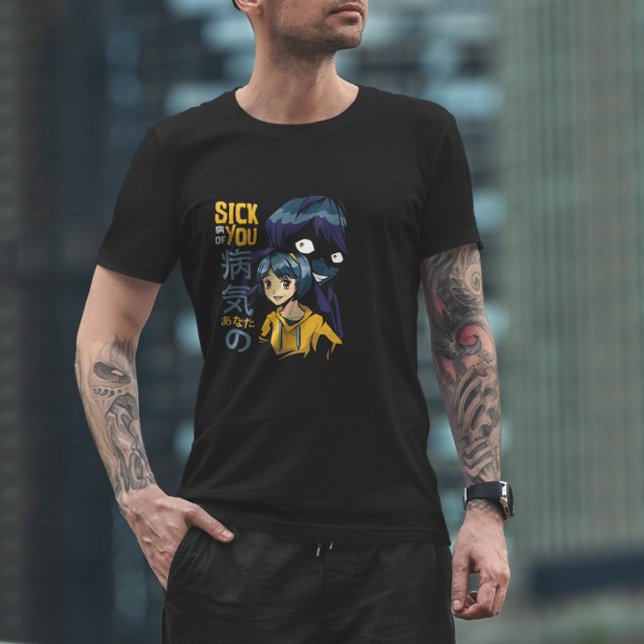 Anime Girl Evil Shadow T Shirt (Skapare uppladdad)