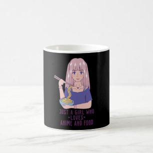 Anime Girl för Anime & Food Älskare Kaffemugg