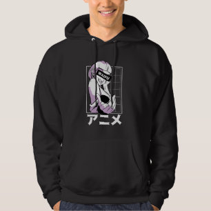 Anime Girl Gothic Aesthetic Waifu 90s Hoodie