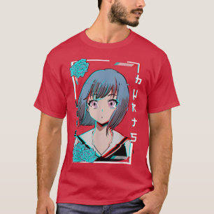 Anime Girl Japansk Aesthetic Waifu Otaku Weeb Art T Shirt