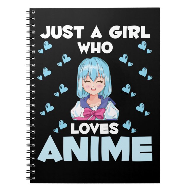 Anime Girl Japansk Otaku Manga Japan Anteckningsbok (Framsidan)