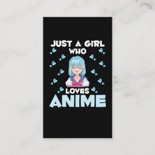 Anime Girl Japansk Otaku Manga Japan Visitkort