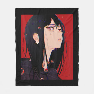 Anime Girl Kawaii Waifu Aesthetic Japan Manga O Fleecefilt