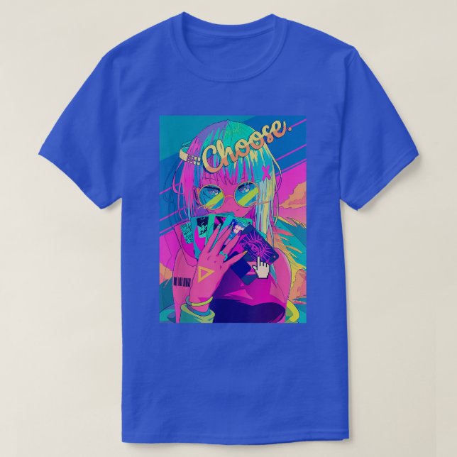 Anime Girl Kawaii Waifu Aesthetic Japan Manga O T Shirt (Design framsida)