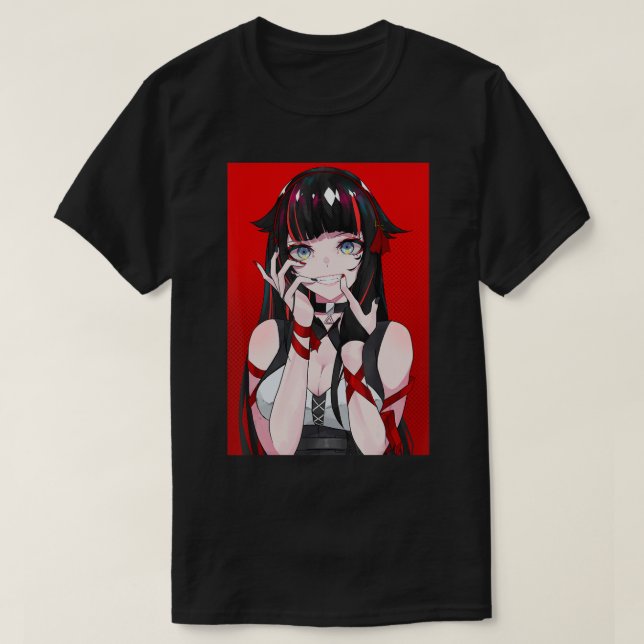 Anime Girl Kawaii Waifu Aesthetic Japan Manga O T Shirt (Design framsida)