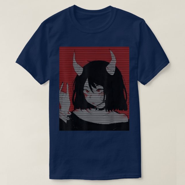 Anime Girl Kawaii Waifu Aesthetic Japan Otaku12 T Shirt (Design framsida)