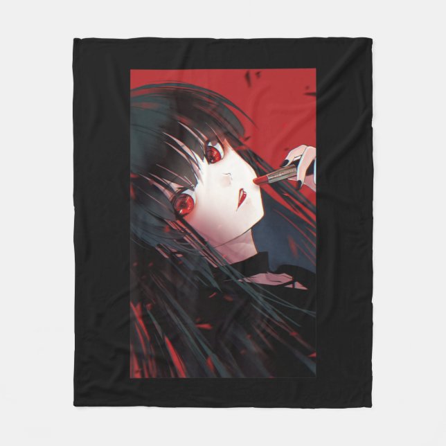 Anime Girl Kawaii Waifu Aesthetic Japan Otaku 5 Fleecefilt (Framsidan)