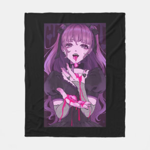Anime Girl Kawaii Waifu Aesthetic Japan Otaku 8 Fleecefilt