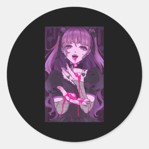 Anime Girl Kawaii Waifu Aesthetic Japan Otaku 8 Runt Klistermärke