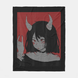 Anime Girl Kawaii Waifu Aesthetic Japan Otaku Fleecefilt