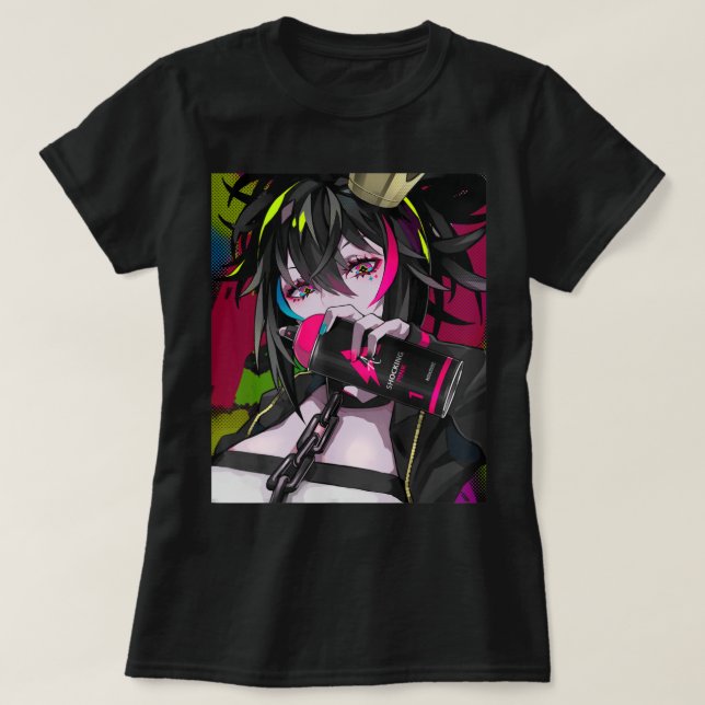 Anime Girl Kawaii Waifu Aesthetic Japan Otaku T Shirt (Design framsida)