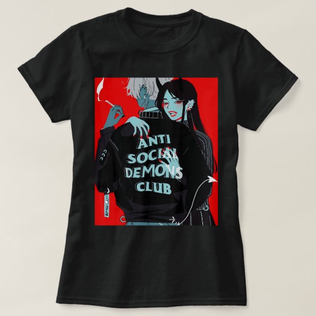 Anime Girl Kawaii Waifu Egirl Aesthetic Japanese O T Shirt (Design framsida)