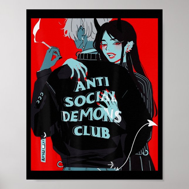 Anime Girl Kawaii Waifu Egirl Aesthetic JapO Poster (Framsidan)