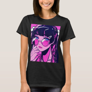 Anime Girl Kawaii Waifu Rosa Aesthetic Japan Ot T Shirt