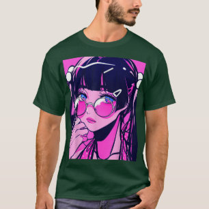Anime Girl Kawaii Waifu Rosa Aesthetic Japan Ot T Shirt