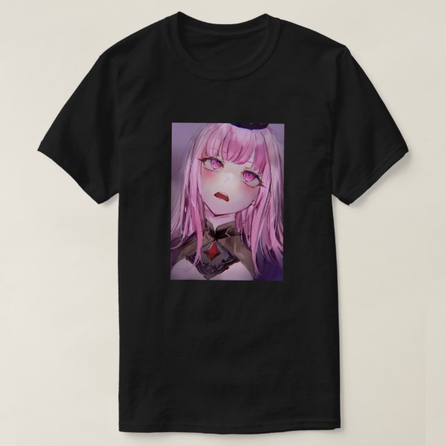 Anime Girl Kawaii Waifu Rosa Aesthetic Japan Ot T Shirt (Design framsida)