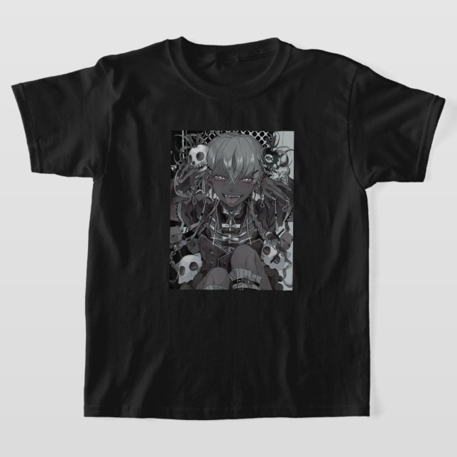 Anime Girl Kawaii Yandere Waifu Aesthetic Japanese T Shirt (Laydown)