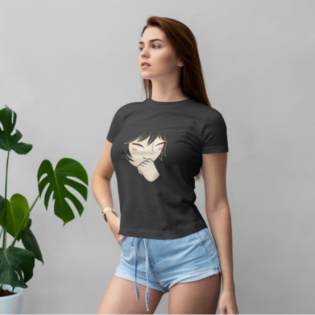 Anime Girl Laughing T Shirt (Skapare uppladdad)