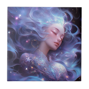 Anime Girl made of Stars Kakelplatta