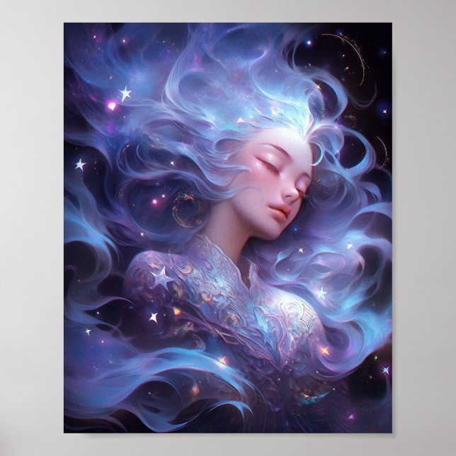 Anime Girl made of Stars Poster (Framsidan)
