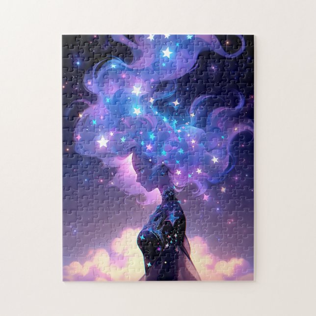 Anime Girl made of Stars Pussel (Vertikal)