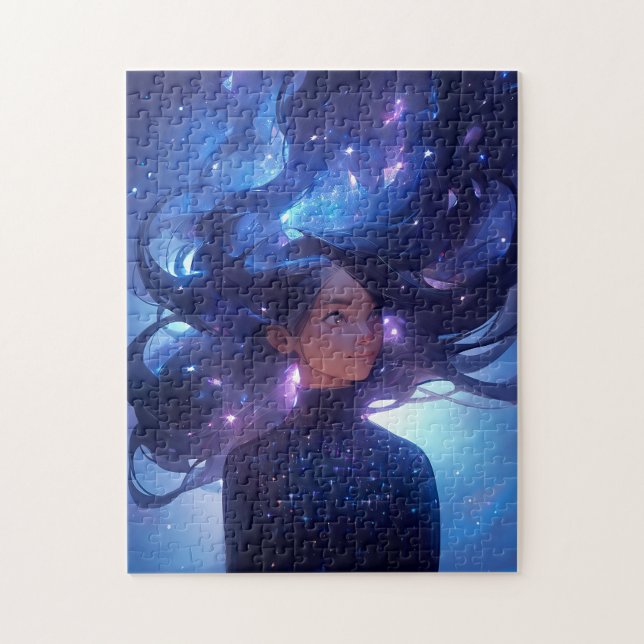 Anime Girl made of Stars Pussel (Vertikal)