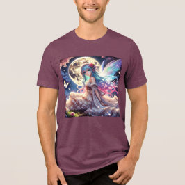 Anime Girl Måne Fairy Princess i Garden T Shirt
