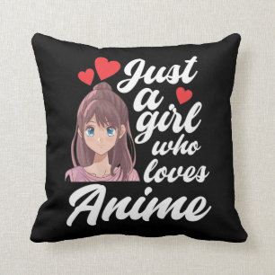 Anime Girl Manga Fläkt Cosplay Tonåring Kudde