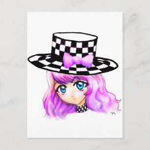 Anime Girl Manga Punk Lolita Harajuku Gothic Stil Vykort
