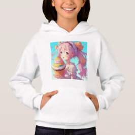 Anime Girl med Whimsical Cupcoa T Shirt