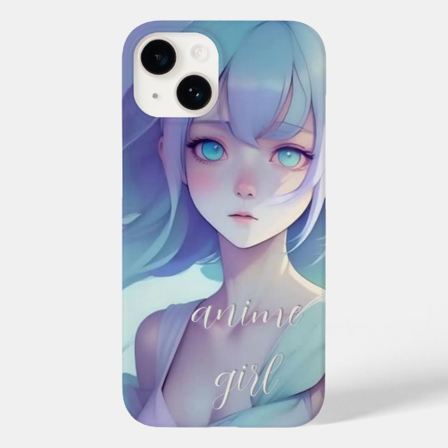 Anime Girl Monogrammed Fodral-Mate iphone case (Baksida)
